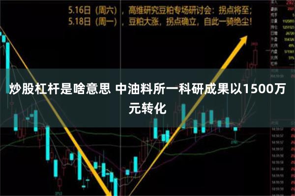 炒股杠杆是啥意思 中油料所一科研成果以1500万元转化